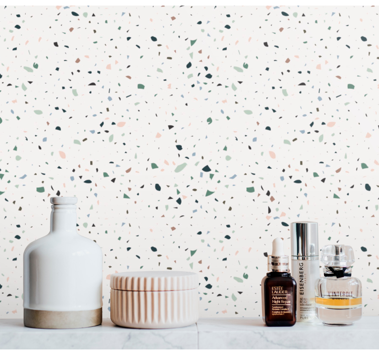 Steen behang Witte terrazo - TenStickers