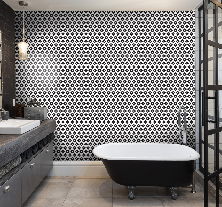 Moderne stijl badkamer behang - TenStickers