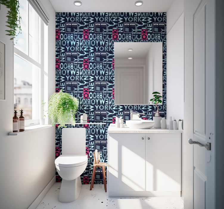 Stedelijke typografie new york behang - TenStickers