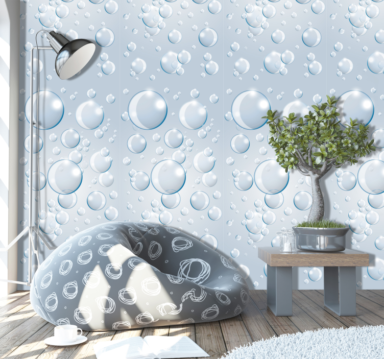 Abstract behang met Bubbels - TenStickers