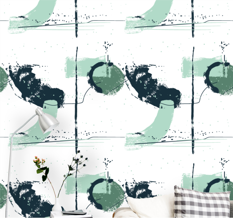 Abstracte geometrische formaties behang abstract - TenStickers