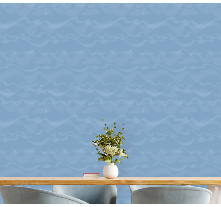 Abstracte golven blauw behang - TenStickers