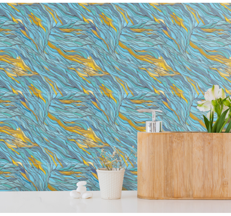 Abstracte organische stroom behang abstract - TenStickers