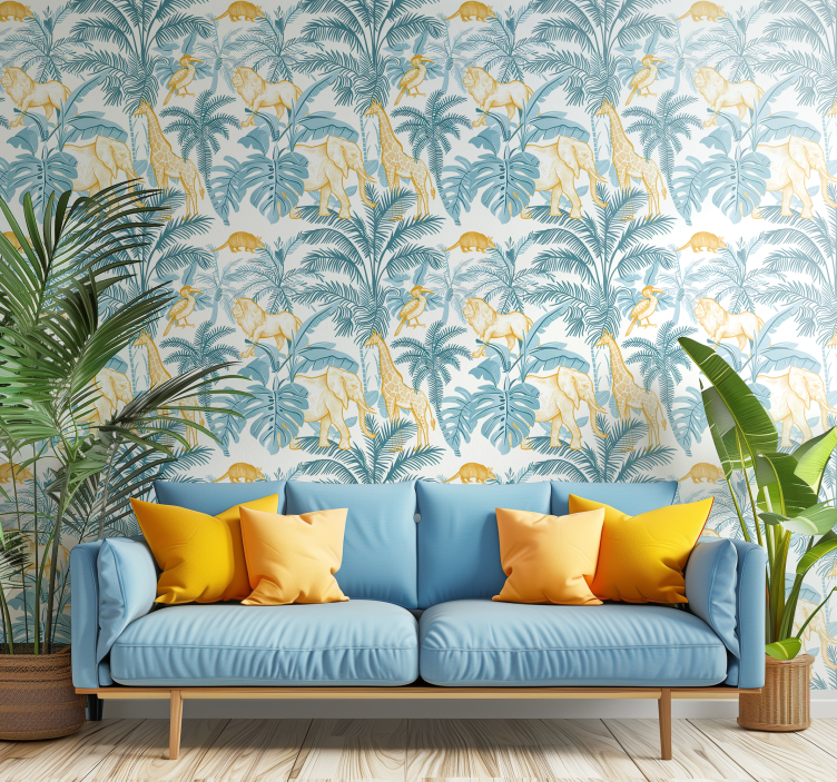 Afrikaans patroon dieren behang - TenStickers