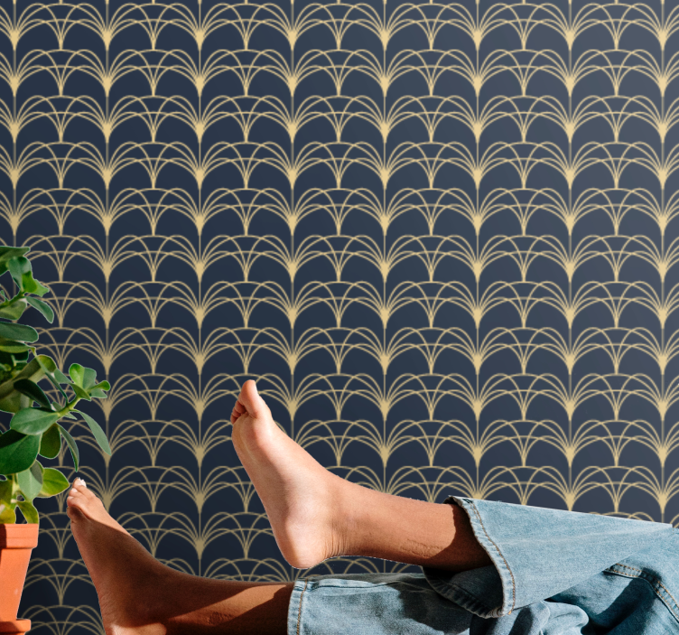 Art deco bogen behang geometrisch - TenStickers