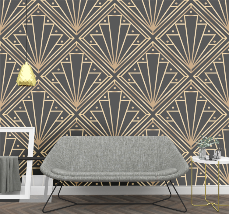 Art deco-geometrie behang geometrisch - TenStickers