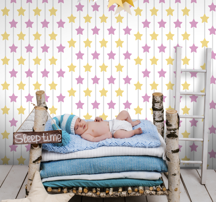 Baby-sterrenslaap babykamer behang - TenStickers