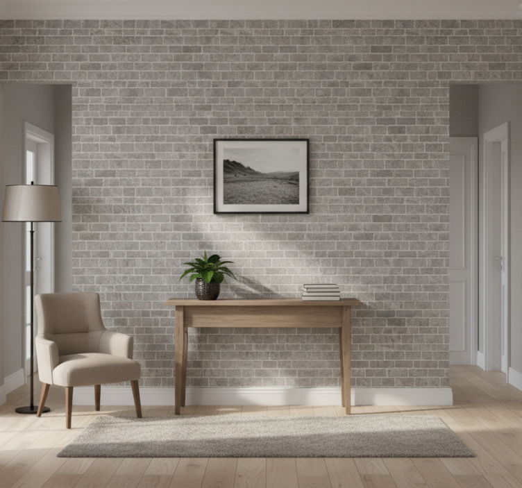 Bakstenen behang met steenpatroon - TenStickers