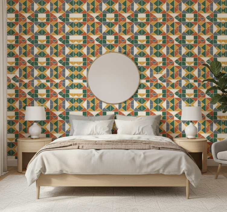 Behang abstract geometrisch patroon b0dvljgdvx - TenStickers