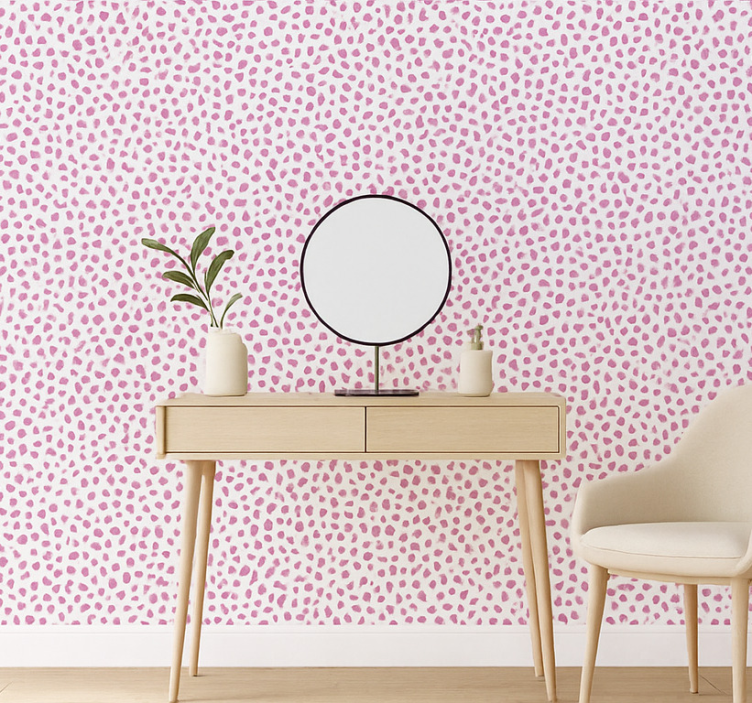 Behang abstract roze terrazzo spikkels - TenStickers