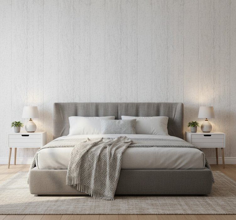 Behang andere patronen chic wit hout - TenStickers