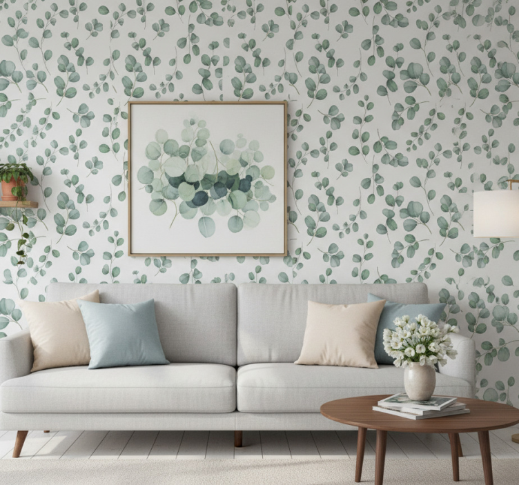 Behang bladeren elegant naadloos patroon - TenStickers