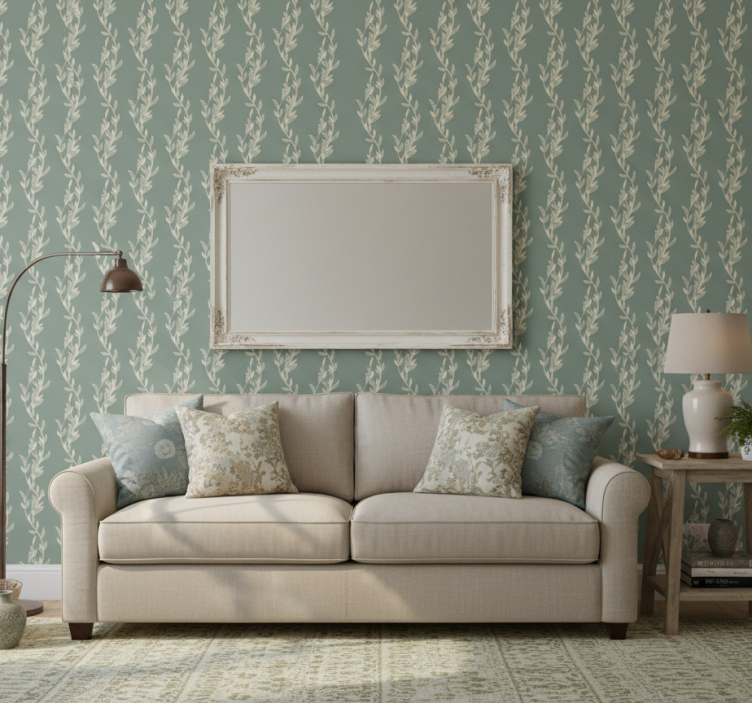 Behang boom provençaalse stijl kleine bladeren aan takken - TenStickers