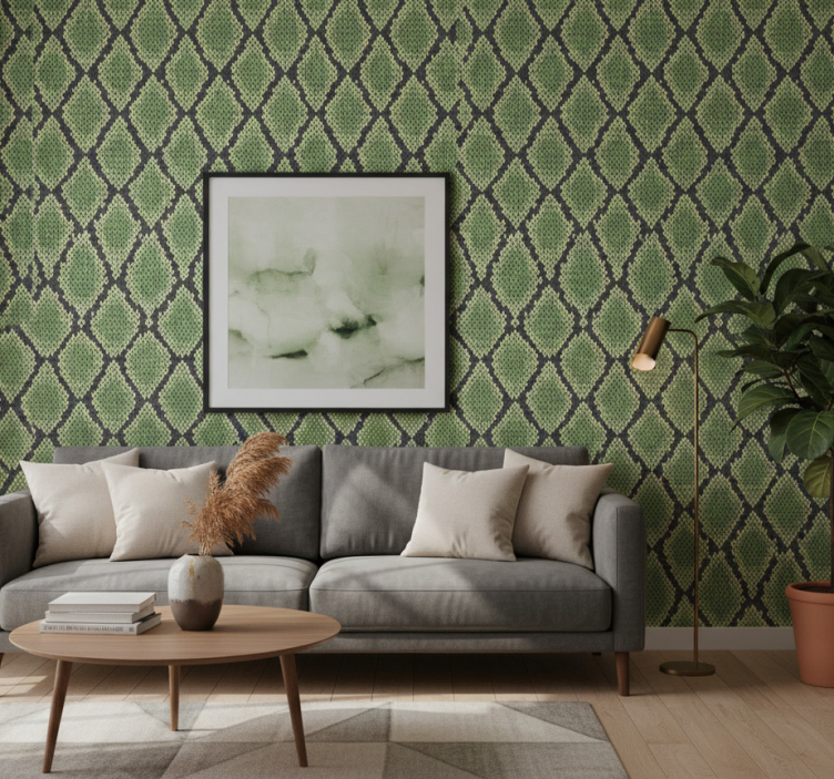 Behang dieren abstracte slangenhuid - TenStickers