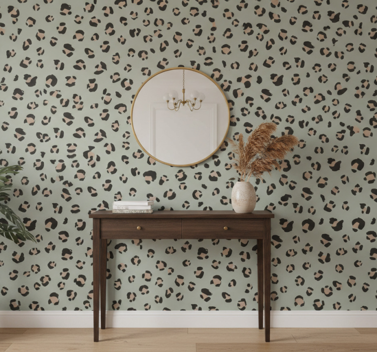 Behang dieren aquarel luipaardprint patroon - TenStickers
