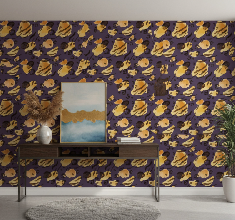 Behang dieren aquarella tijger vlekken - TenStickers