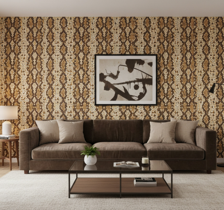 Behang dieren met slangenhuidprint - TenStickers