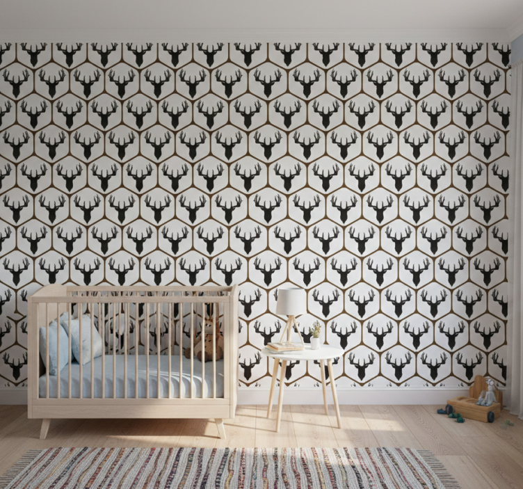 Behang dieren tegeltjesspringbok - TenStickers