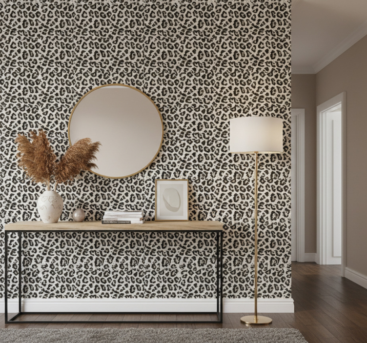 Behang dieren witte luipaardprint - TenStickers