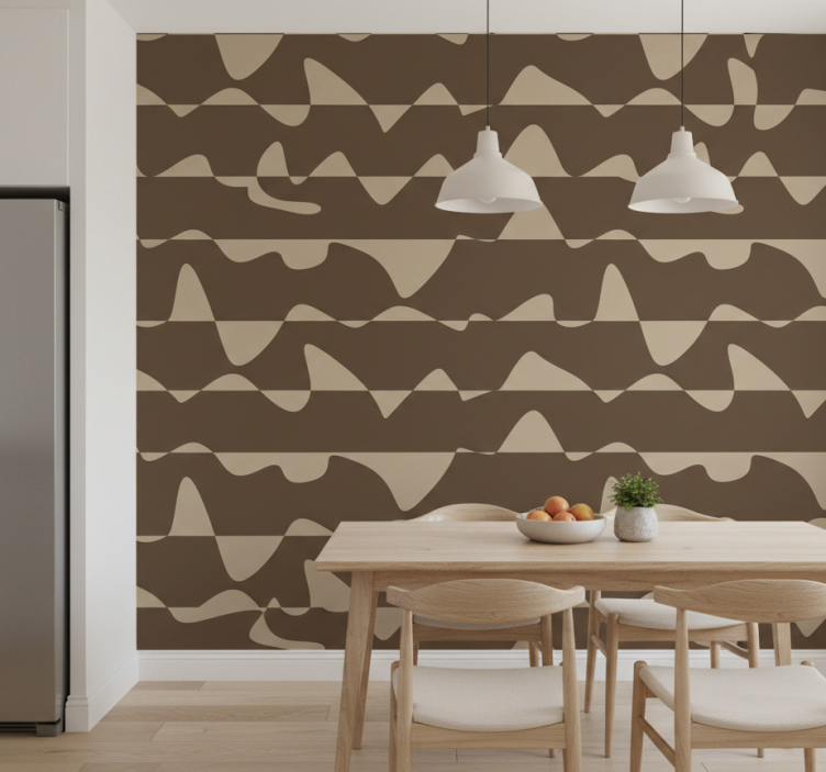 Behang keuken abstract bruin - TenStickers