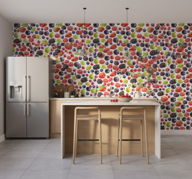 Behang keuken berry collectie - TenStickers
