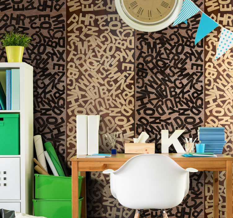 Behang met letters voor thuis - TenStickers