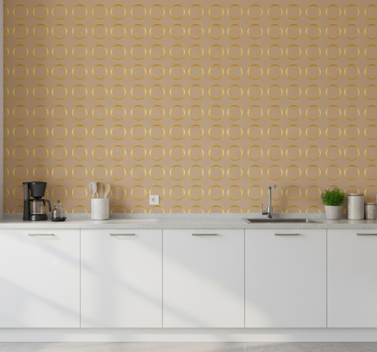 Behang print geometrisch cirkelthema - TenStickers