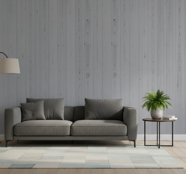 Behang print houten grijs pantone - TenStickers