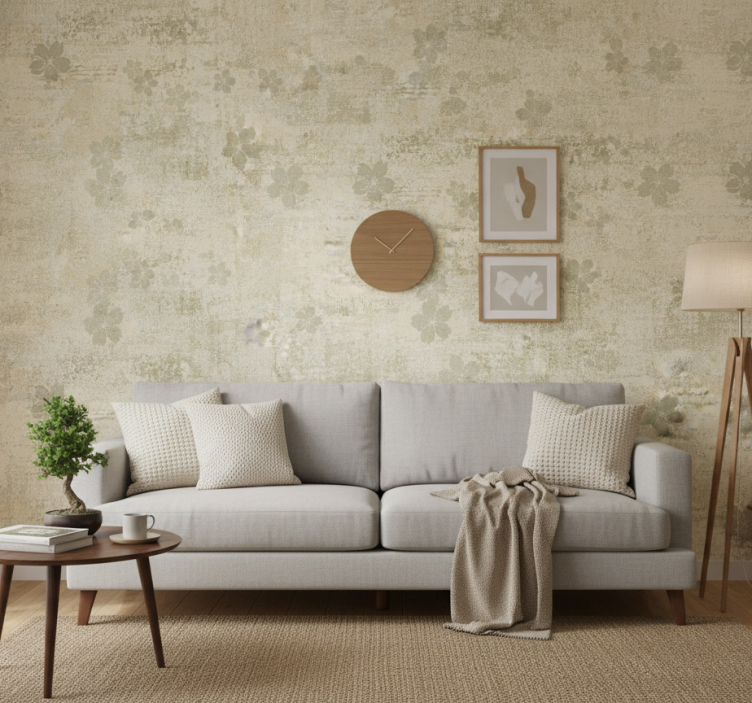 Behang print textuur versleten japandi - TenStickers