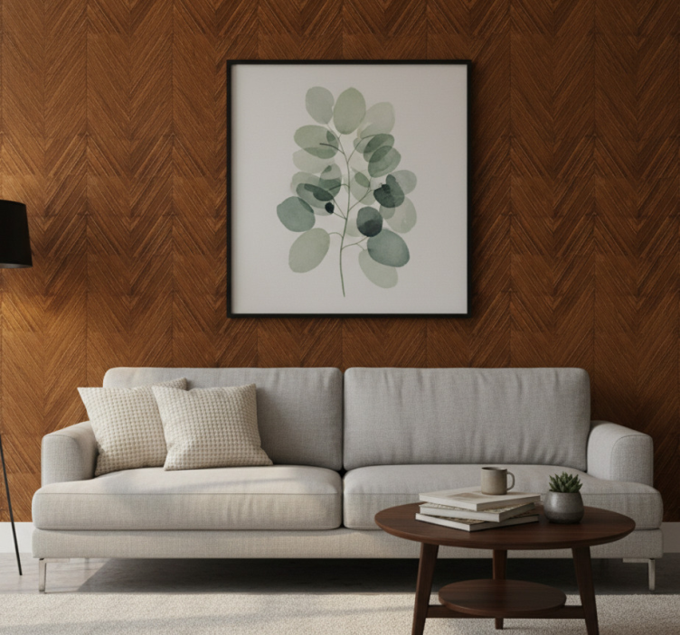 Behang rustiek chevron houtpatroon - TenStickers