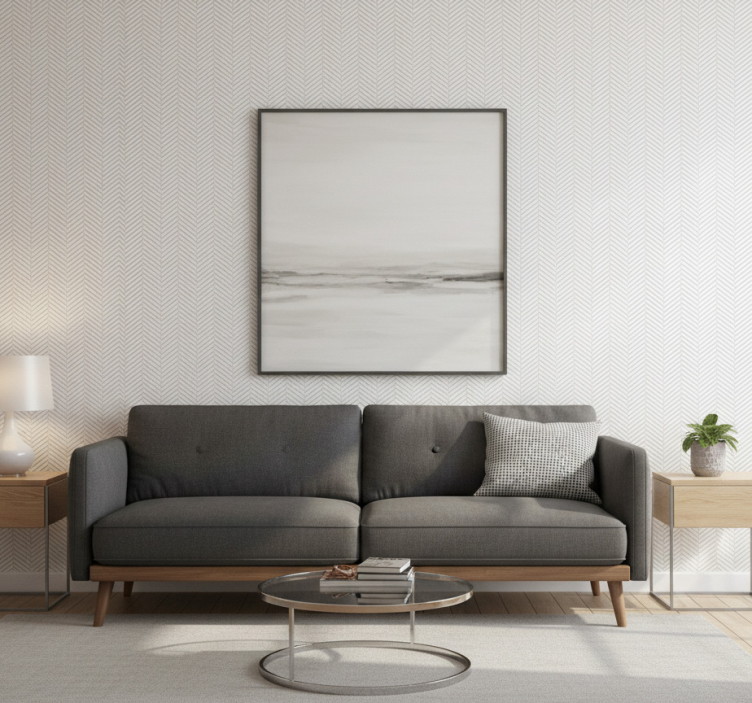 Behang rustiek grijze lijnen - TenStickers