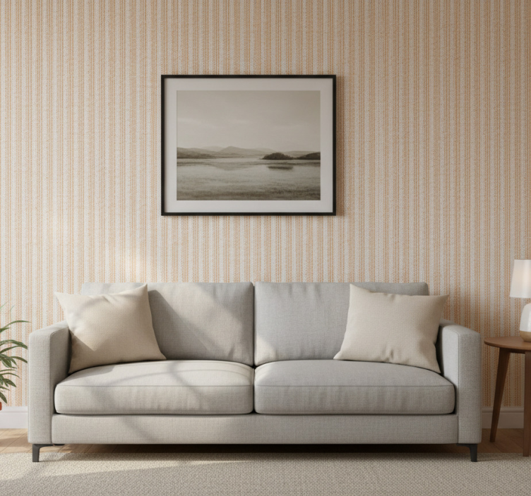 Behang rustiek verticale bruine strepen - TenStickers