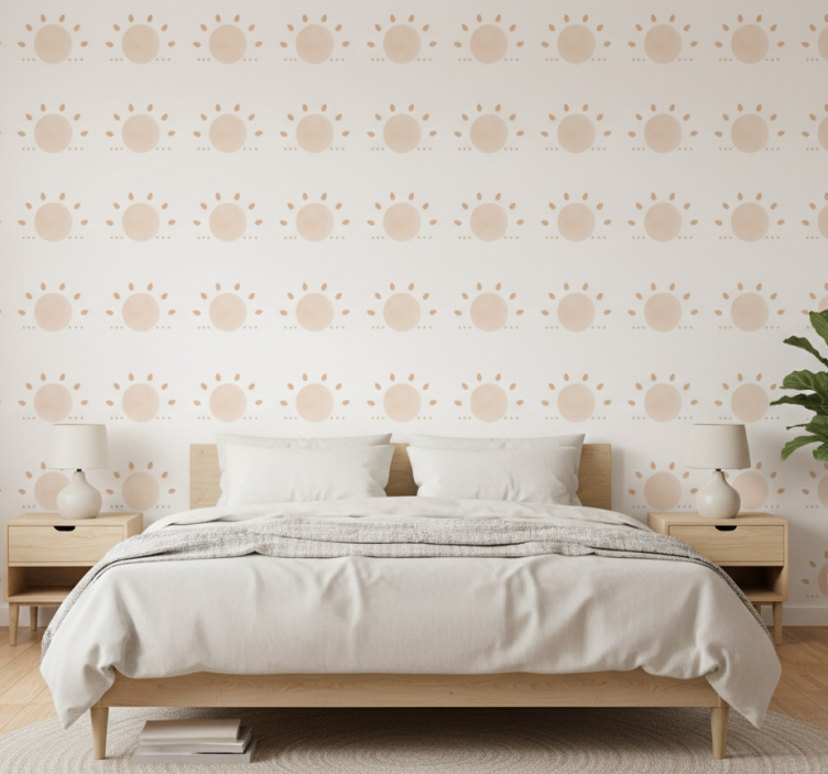 Behang scandinavië abstract minimal zon - TenStickers