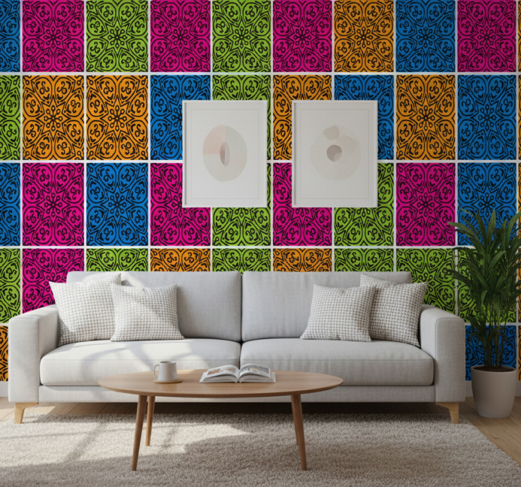 Behang tegels mandala patronen - TenStickers