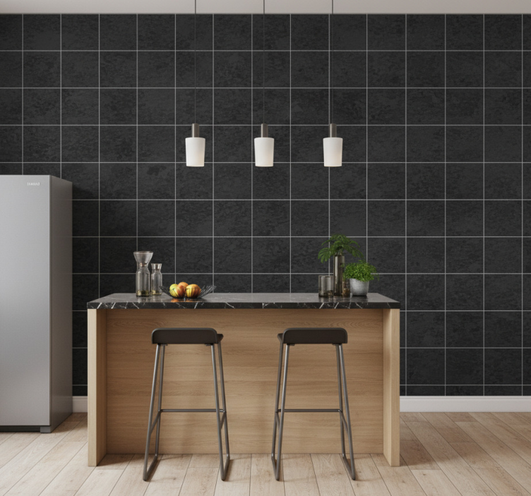 Behang tegels rustige vierkanten - TenStickers