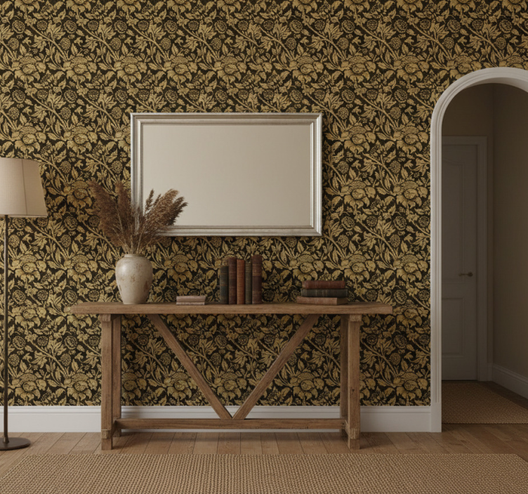 Behangpapier gang klassiek beige patroon - TenStickers