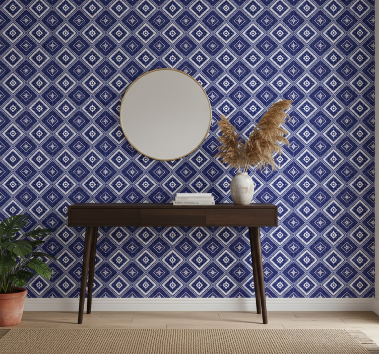 Behangpapier gang moderne tegels mozaïek - TenStickers