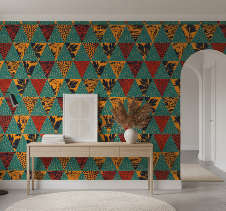 Behangpapier gang rain geometrische kunst - TenStickers