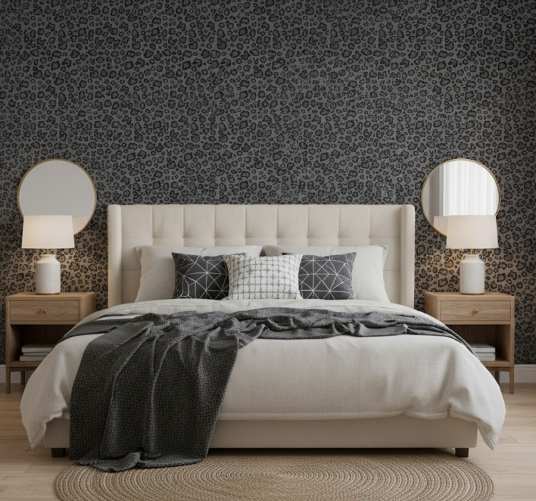 Behangpapier hoofdslaapkamer dierenprint elegant - TenStickers