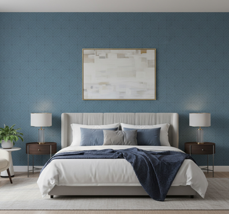 Behangpapier hoofdslaapkamer geometrisch patroon textuur - TenStickers