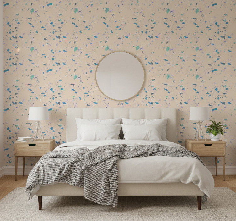 Behangpapier slaapkamer abstract geometrisch element - TenStickers