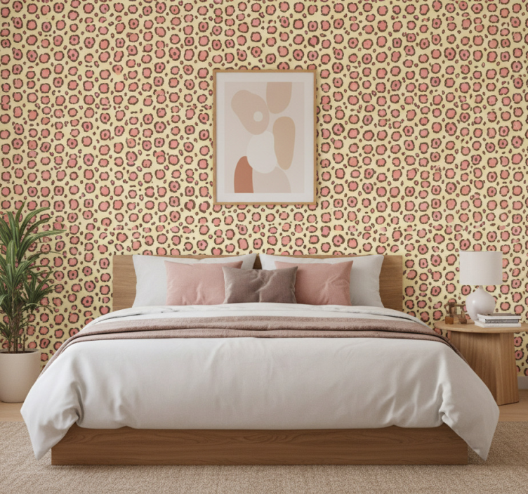 Behangpapier slaapkamer luipaardvacht textuur - TenStickers