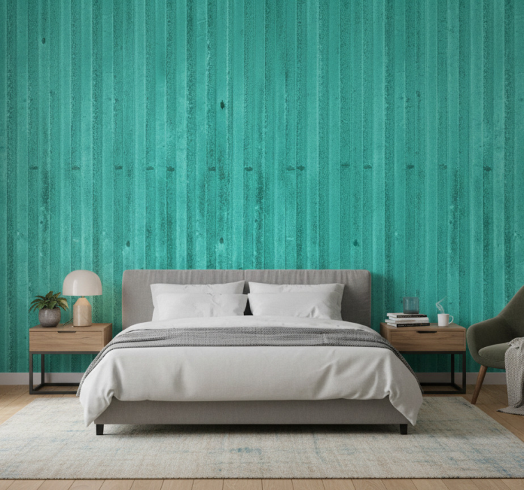 Behangpapier slaapkamer mint verouderde metallic textuur - TenStickers