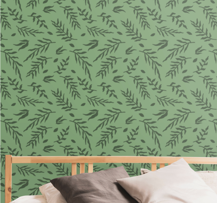 Bladerig wijnpatroon behangpapier natuur - TenStickers