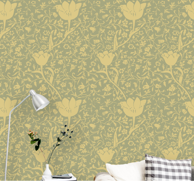 Bloeiende tulp bloesem bloemen behang - TenStickers