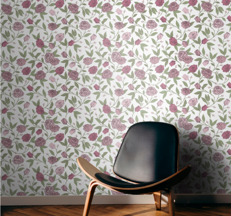 Bloemen behang bloemenpracht - TenStickers