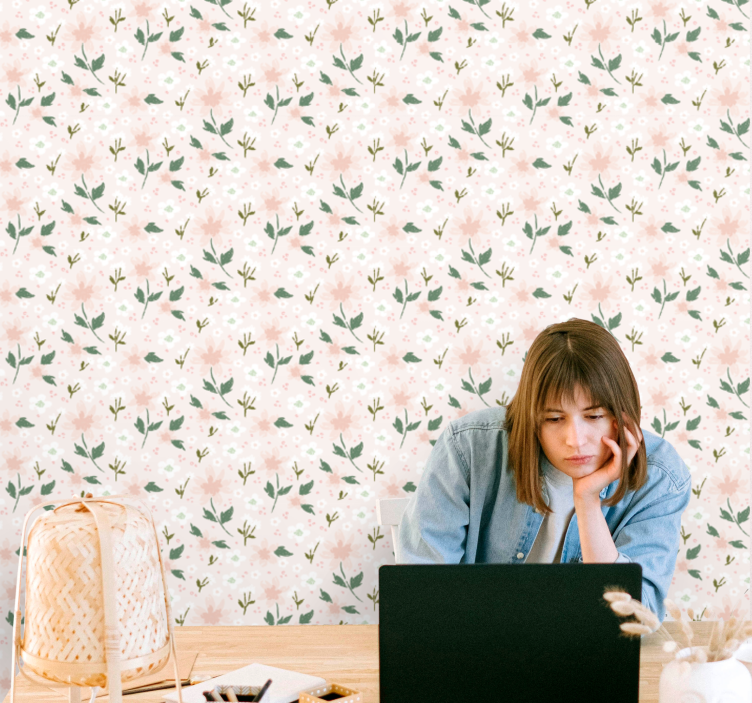 Bloemendelicatesse bloemen behang - TenStickers