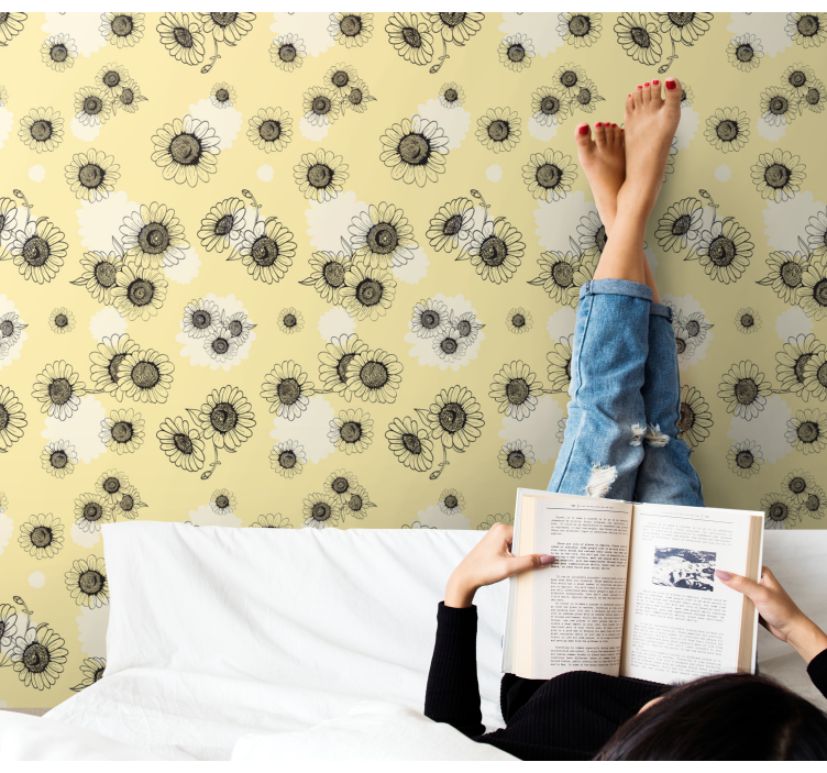 Bloemenpatronen bloemen behang - TenStickers