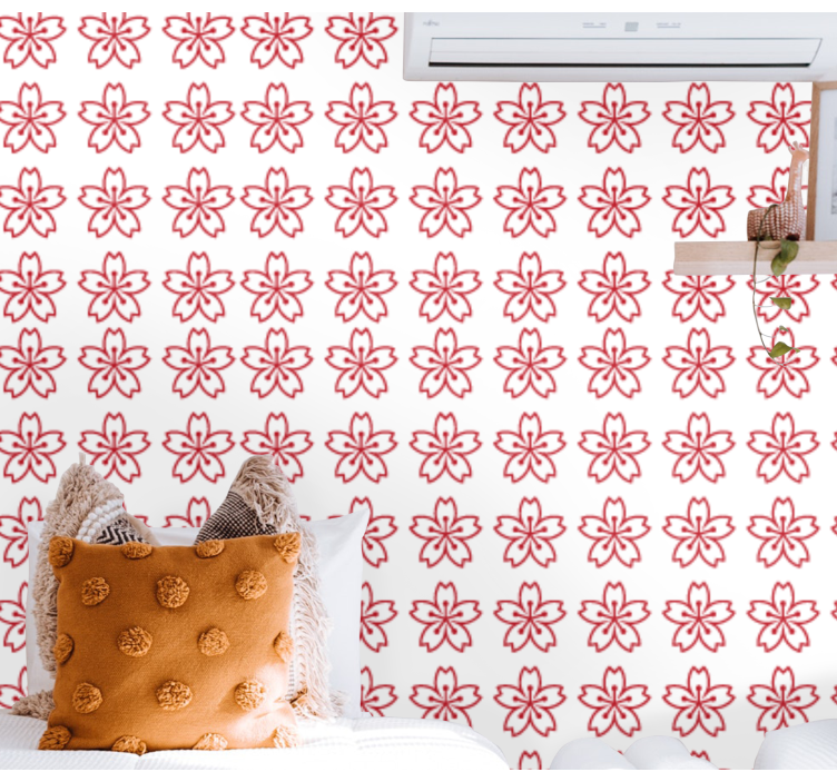 Bloemensymmetrie behang bloemsierkunst - TenStickers