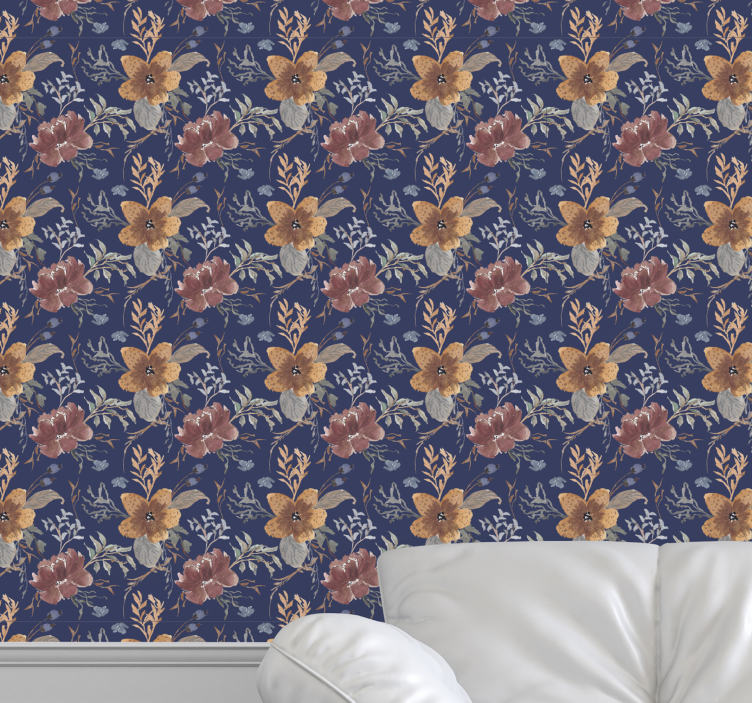 Botanische elegantie behang bloemsierkunst - TenStickers